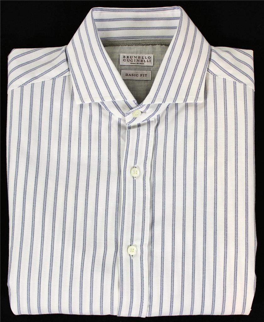 Brunello Cucinelli Striped Dress Shirts for Men