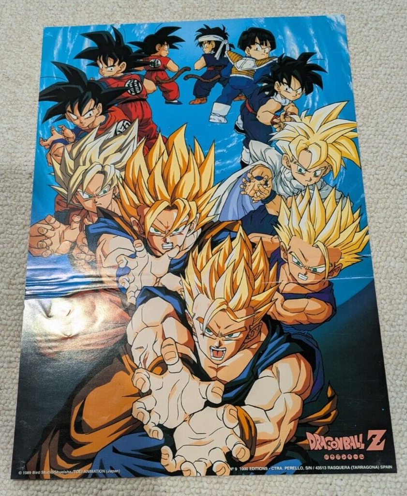 Vintage Dragon Ball Z Poster 1998 (Father & Son) Bird Studio