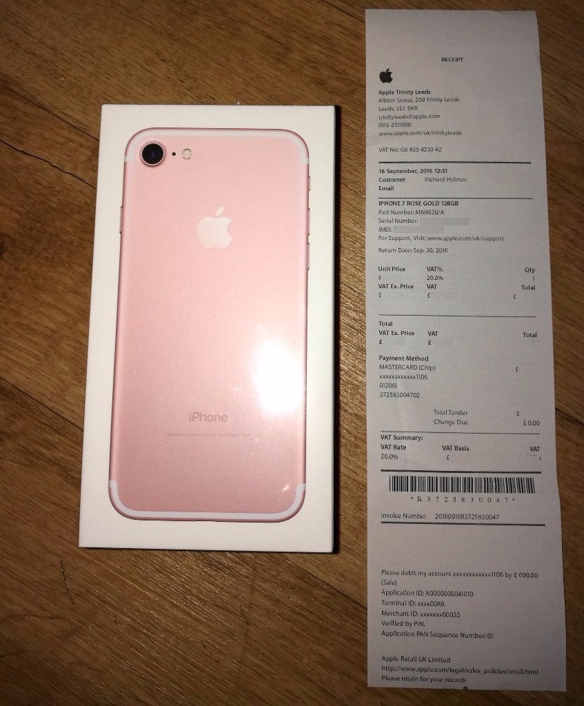 Apple iPhone 7 128GB - Rose Gold - SIM FREE / UNLOCKED / ANY NETWORK