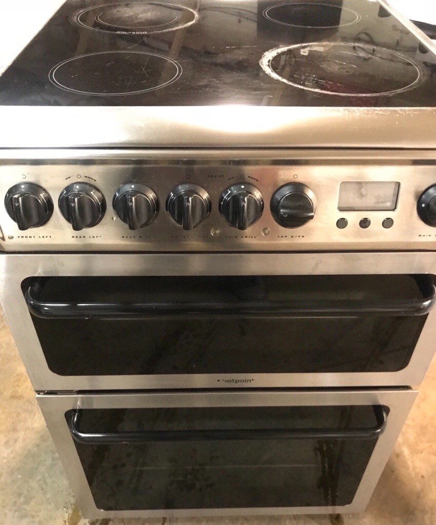 Hotpoint 60cm stainless steel fully working electric ceramic plate