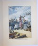 1920s US Naval Academy Christmas Card, USNA Chapel, Nautical Scene, Midshipmen