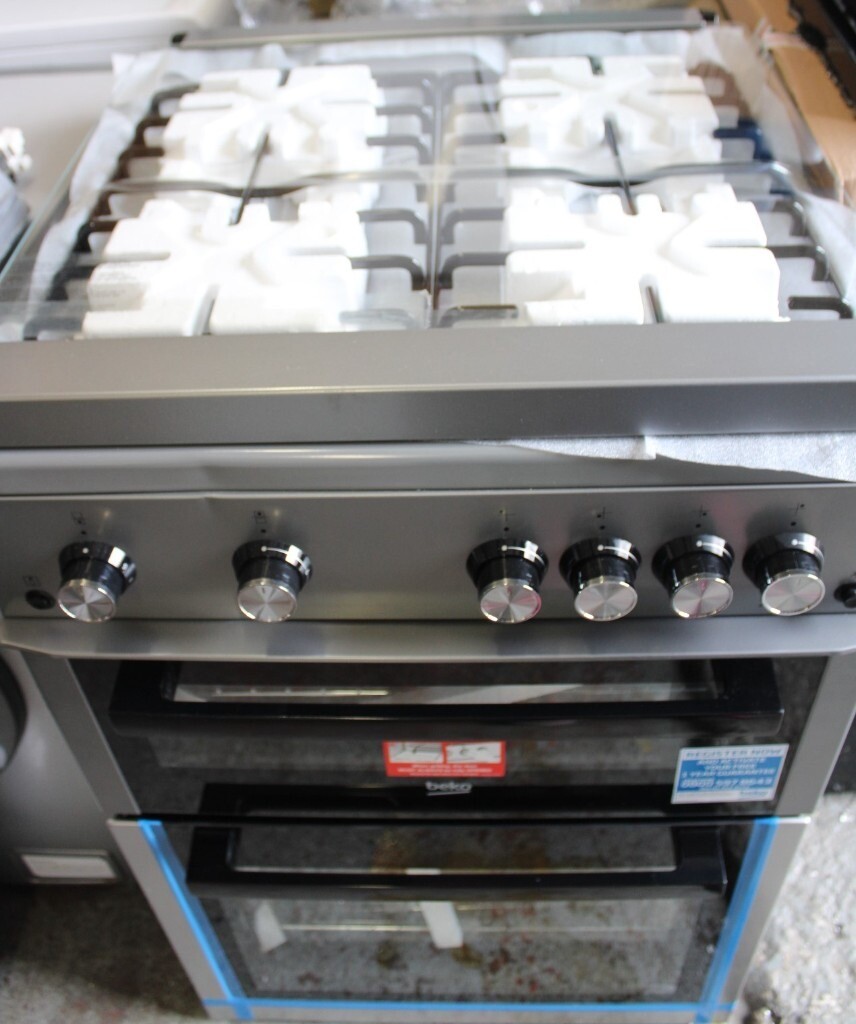 Beko XTG611 Freestanding 60cm Gas Cooker Silver RRP£359.00 new