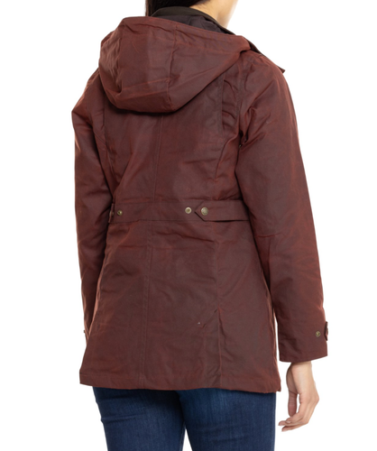 Pre-owned Filson Mooncroft Waxed Cotton Canvas Jacket Burgundy Red Women's Small S Coat