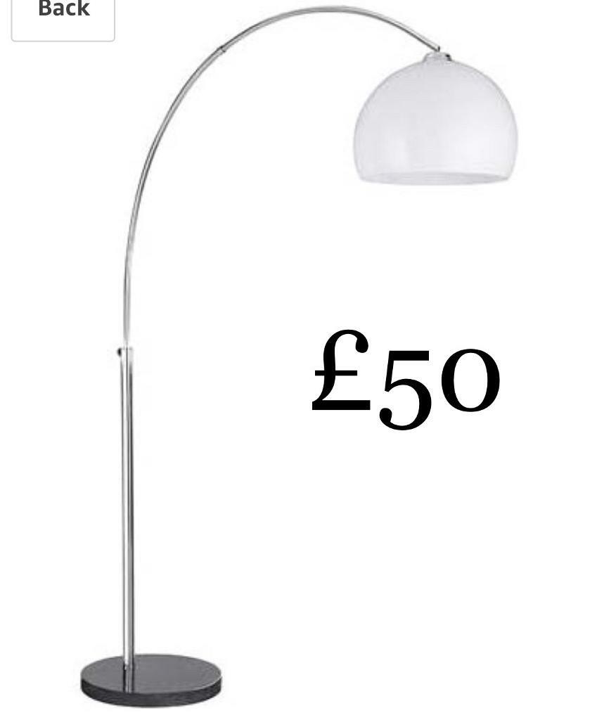 Large Arched Floor Lamp Chrome And White In Manchester Gumtree