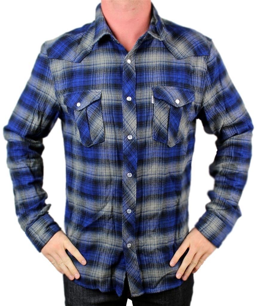 

НОВАЯ МУЖСКАЯ КЛАССИЧЕСКАЯ РУБАШКА LEVIS ИЗ ХЛОПКА ПРЕМИУМ-70002, Синий, 651070002