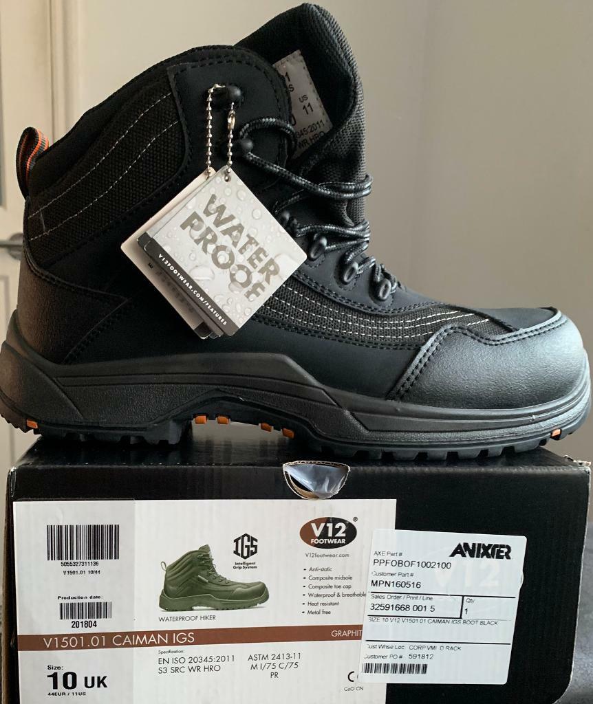 V12 CAIMAN IGS WATERPROOF MENS SAFETY HIKER WORK BOOTS in Stocktonon