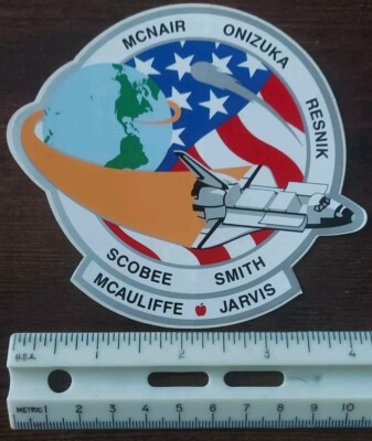 Space Shuttle Challenger, Mission STS-51-L, 4'' × 4-3/8'' Sticker