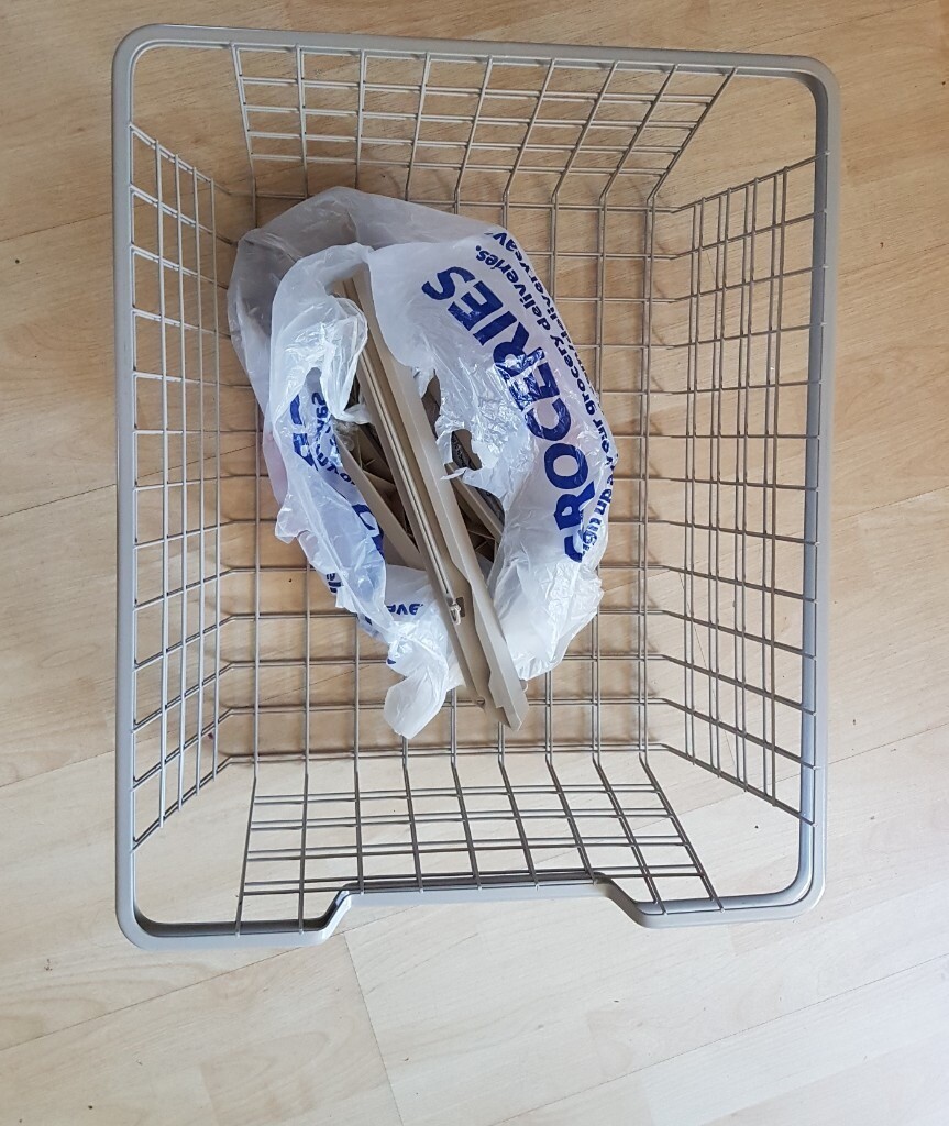 2x Ikea wire wardrobe baskets organisers shelves storage with runners