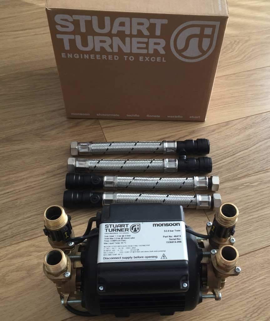 Stuart Turner Monsoon 2.0 Bar Twin Impeller Positive Head Shower Pump