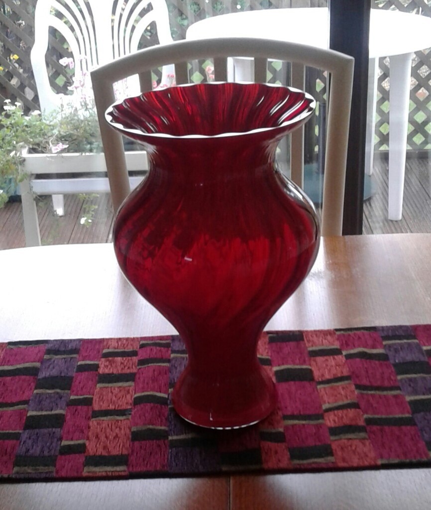 Royal Doulton ruby glass vase in StokeonTrent, Staffordshire Gumtree