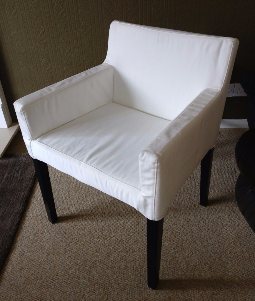 IKEA NILS Chair with Armrests Black with White Cover Home Lounge Living in Calcot, Berkshire IKEA NILS Chair with Armrests Black with White Cover Home Lounge Living in Calcot, Berkshire