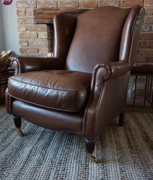 Laura Ashley Leather Armchair for sale in UK
