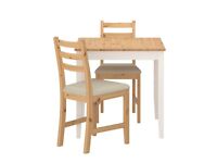 Table and 2 Chairs Set Real Wood