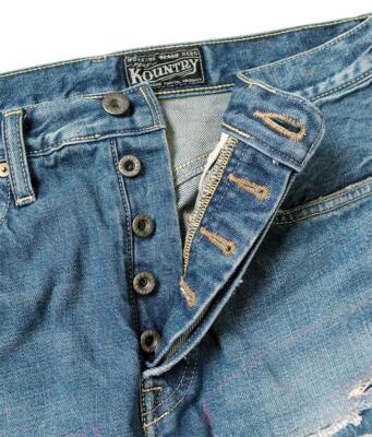 Pre-owned Kapital 14oz Denim 5p Pants Monkey Cisco Dixie Remake In Blue