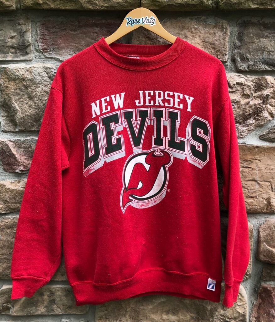 90's New Jersey Devils NHL Crewneck Sweatshirt, reprinted