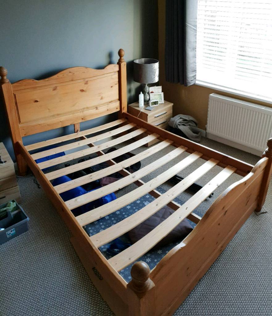 Solid Wood Double Bed Frame In Hazel Grove Manchester Gumtree
