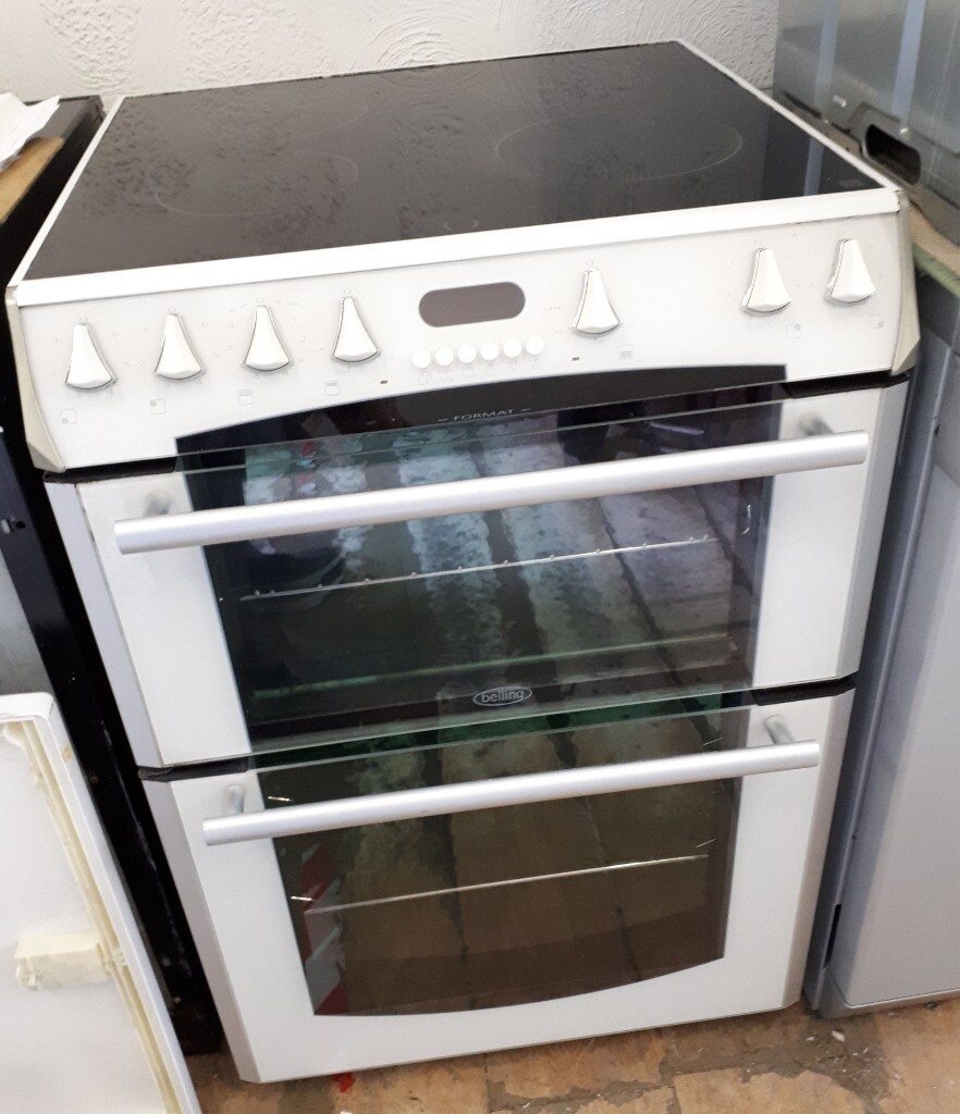 Belling Format Electric cooker , double oven, ceramic hob in