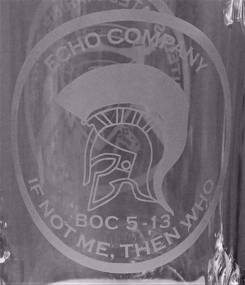 USMC United States Marine Corps The Basic School Echo Company Glass Stein EUC