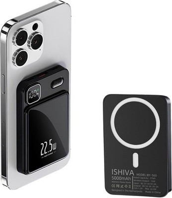 UFUZON Ishiva Magnetische Kabellose Powerbank 5000 mAh, 22,5W USB-C