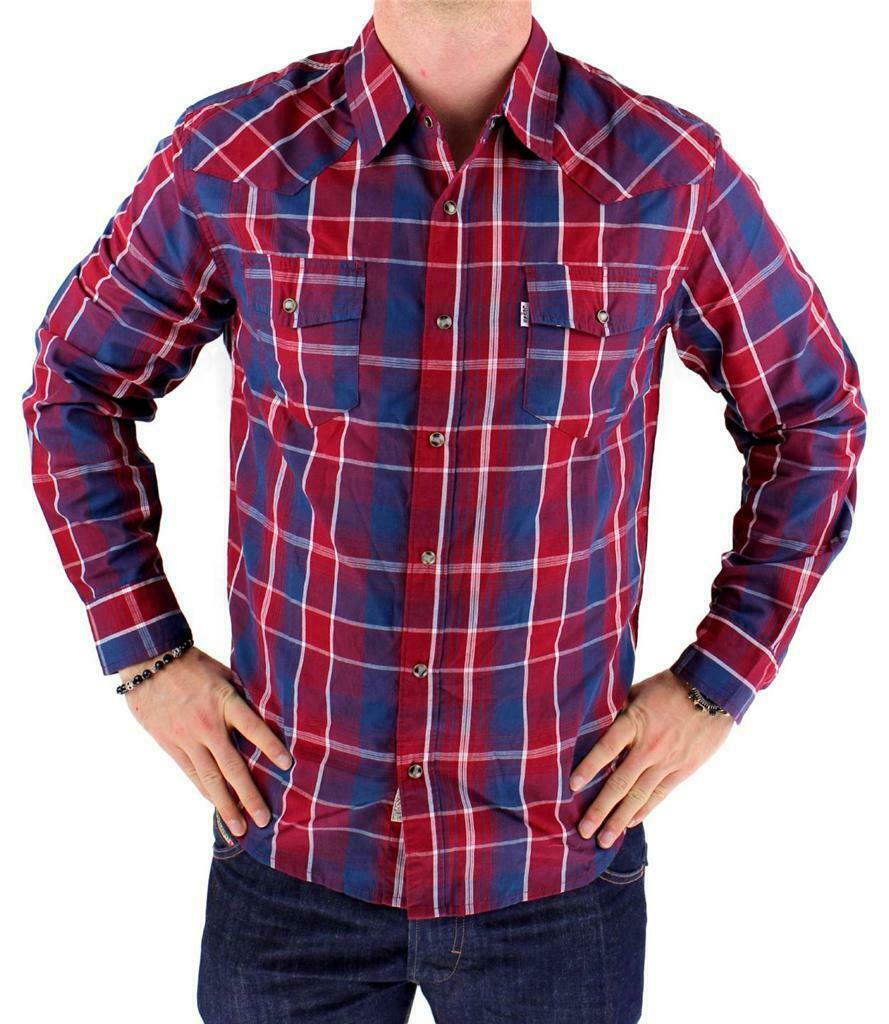 

НОВАЯ МУЖСКАЯ ПЛАТЬЕВАЯ РУБАШКА С ДЛИННЫМ РУКАВОМ NWT LEVIS КРАСНАЯ 3LYLW0042, Красный