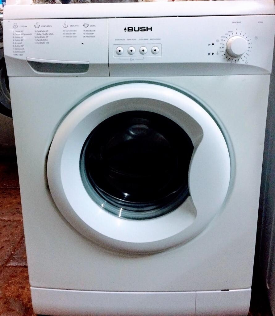 46 Bush A126Q 6kg 1200Spin White A+Rated Washing Machine 1YEAR WARRANTY