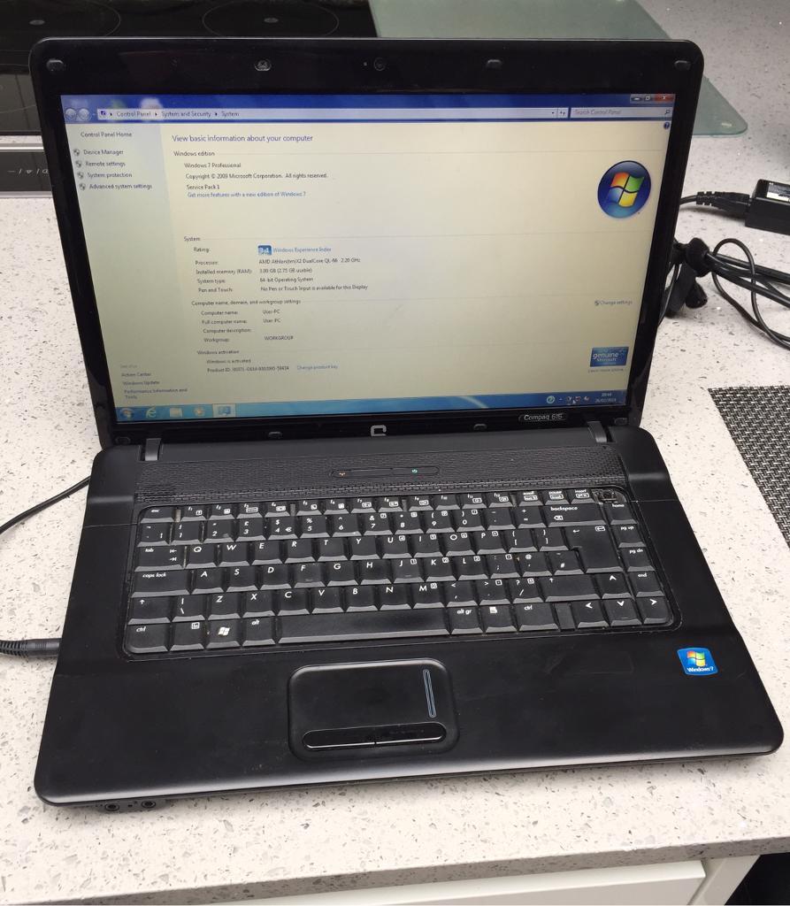 hp compaq 615 15 6 windows 7 laptop 3gb 320gb in romford london rh gumtree  com. Hp Compaq 615 Service Manual ...