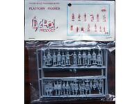 Dapol OO/HO Scale Trackside Model - Platform Figures containing 36 figures and 3 hand trolleys