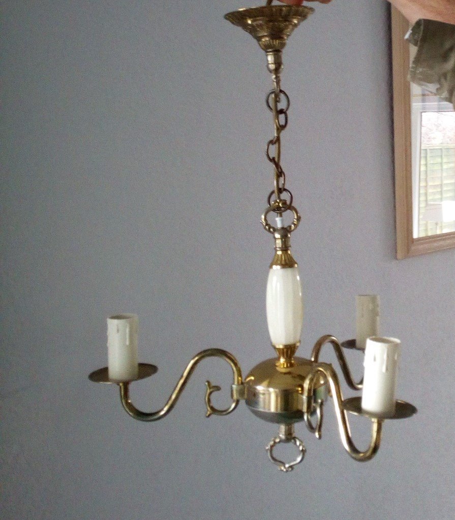 Brass and onyx ceiling light in Alsager, Staffordshire Gumtree