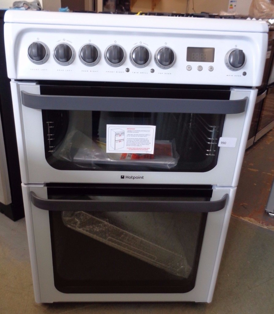 Hotpoint JLE60P White Electric Cooker Ceramic Glass Hob 60 cm New