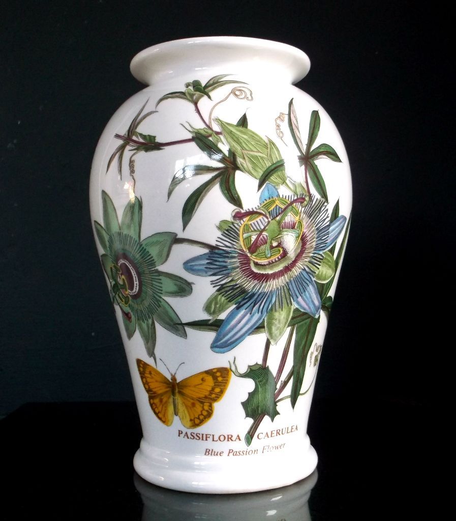 Vintage Portmeirion Botanic Garden Passion Flower 8'' Canton Vase in