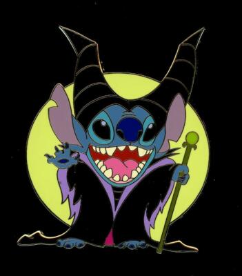 AUTHENTIC Auctions Halloween Stitch as Maleficent Moon Staff