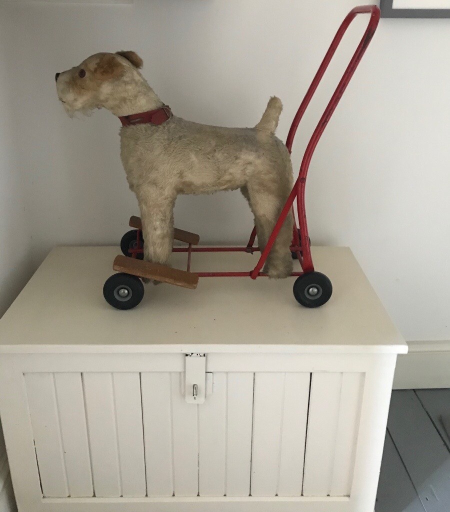 Vintage toy push along dog on wheels/Triang? 1950/60s in Stamford