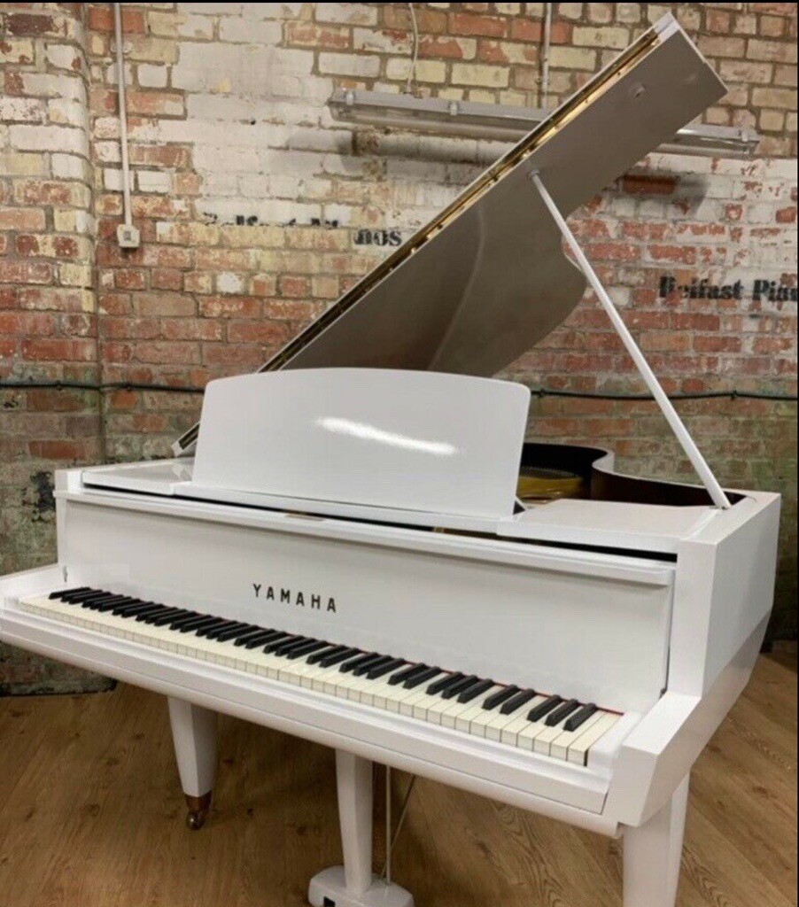 Yamaha No 20 6ft Grand Piano Belfast Pianos White Dunmurry Free Delivery In 