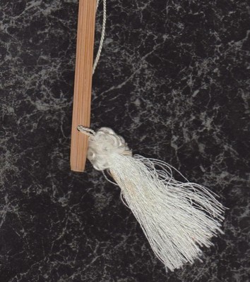 Victorian Silver Horseshoe Anchor Cross Card with Fringe Handle Tassel 7.75x4.25