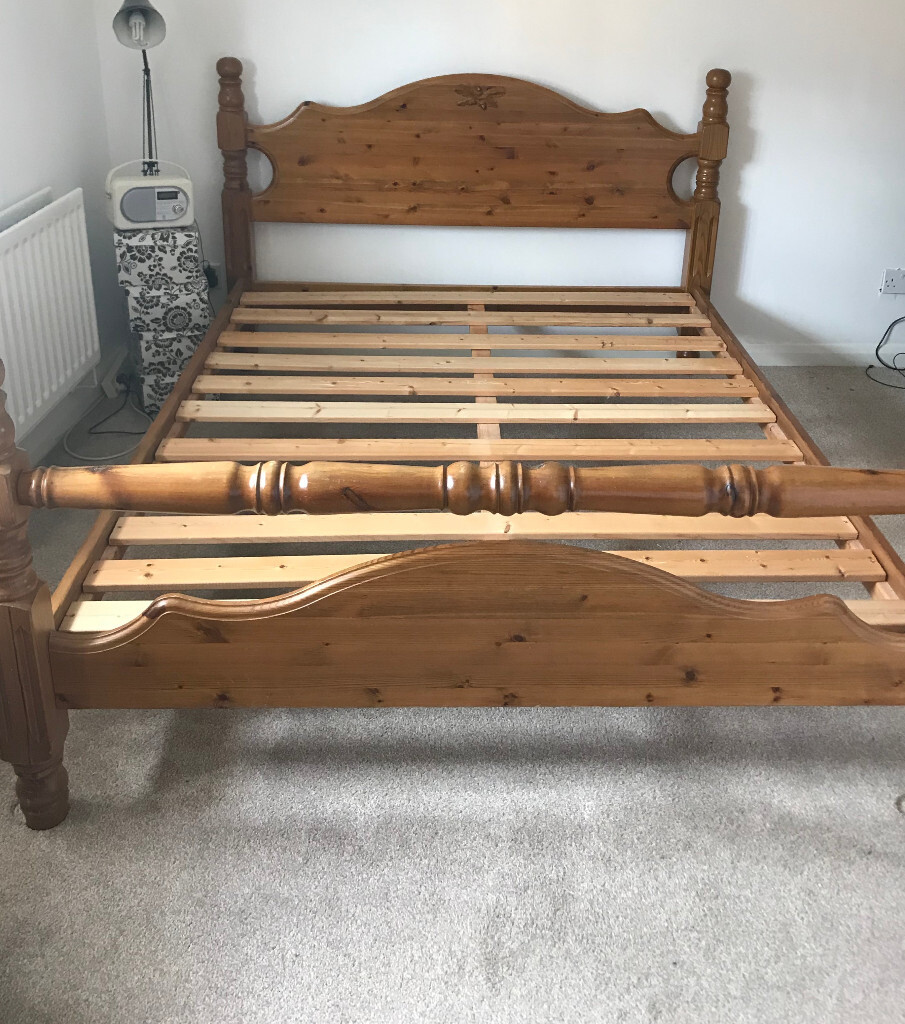 Solid Wooden Bed Frame King Size in Penarth, Vale of Gumtree