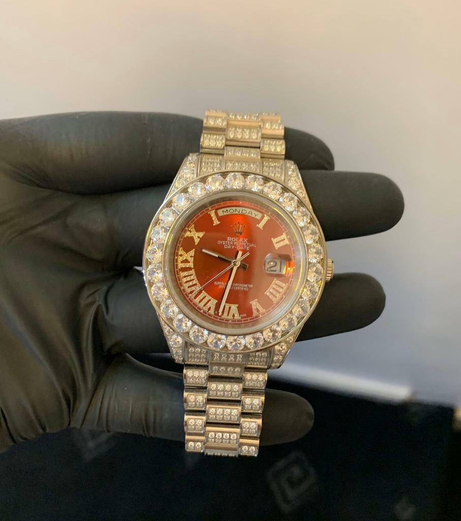 Fully iced out ap silver red pp automatic diamond | in Rotherham, South Yorkshire | Gumtree
