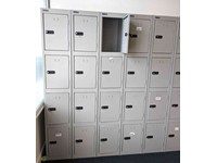 FREE SAME DAY DELIVERY - SilverLine Personal Lockers, 4 Door 1 Column With Combination Lock