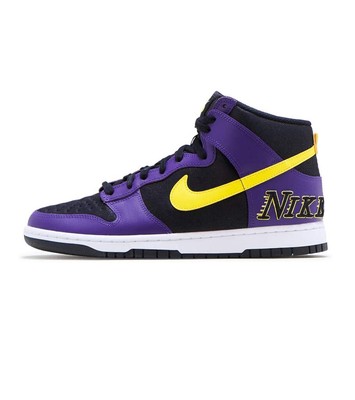 

Мужские кроссовки Nike Dunk High EMB Lakers Black/Opti Yellow/Court Purple/Wht (DH0642 001), Black/opti yellow/court purple/white