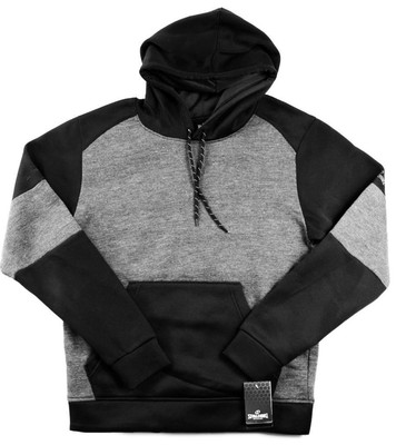 Spalding Mens Hoodie Sweatshirt M Pullover Fleece Long Sleeve Black Gray NEW