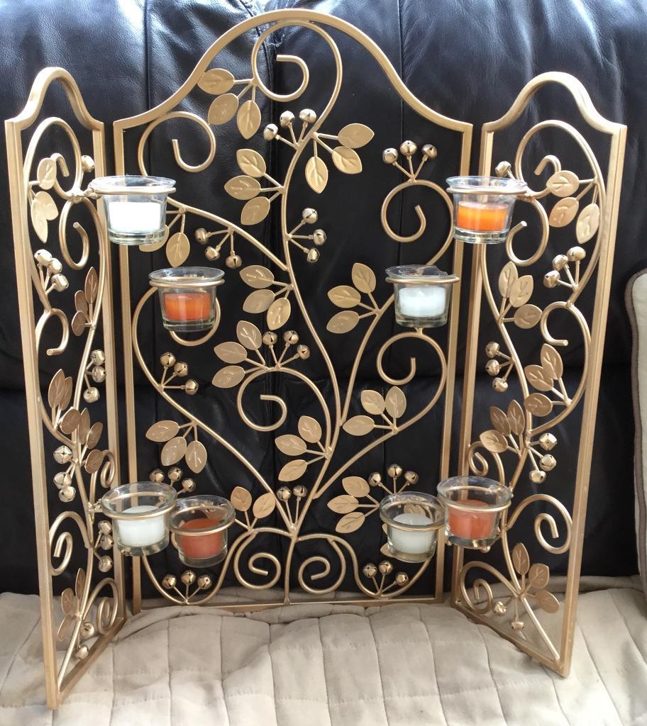 Yankee Candle Decorative Fireguard/screen in Antique Gold ...