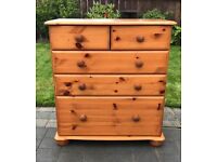 SOLID PINE CHEST OF DRAWERS