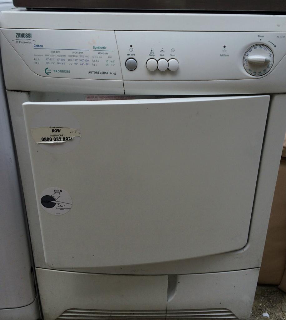 Zanussi TC7103W Cond T/dryer Reverse Action 6kg White £70 full working