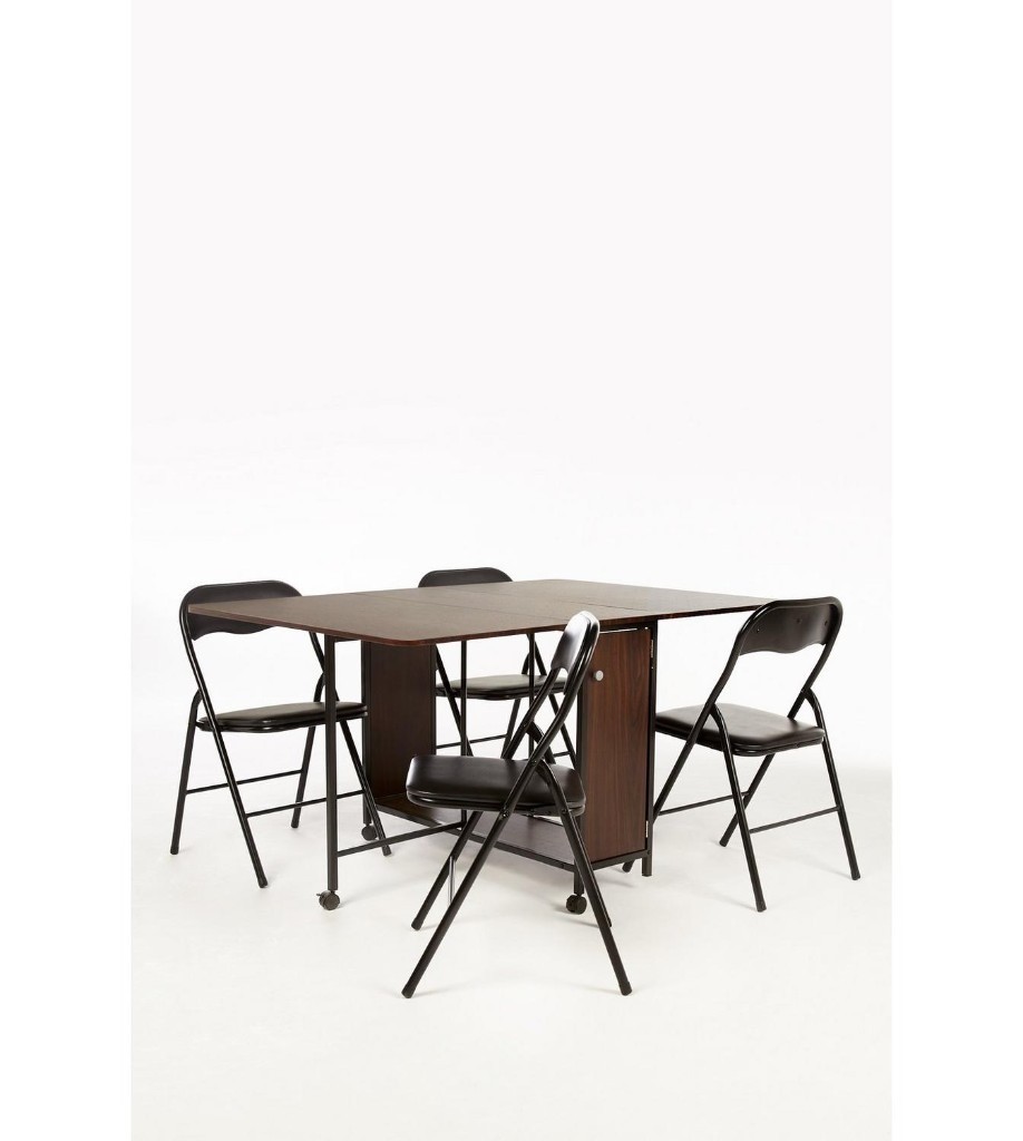 Brand New Extendable Table Moving Wheels 4 Folding Chairs 5 Piece Stylish Kitchen Dining Set In Manchester Gumtree