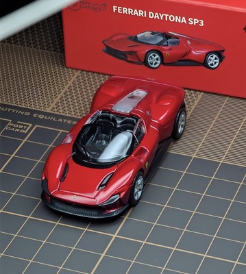 BN Bburago 1:64 Red Ferrari Daytona SP3 Racing Sports Model Diecast Metal Car