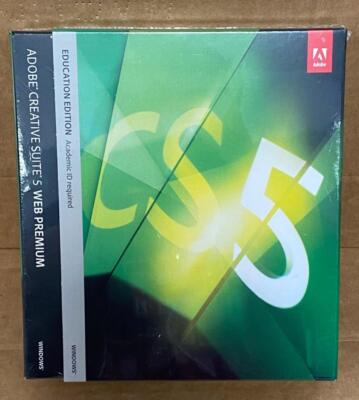 ADOBE CREATIVE SUITE 5 WEB PREMIUM EDUCATION WINDOWS- BRAND NEW.