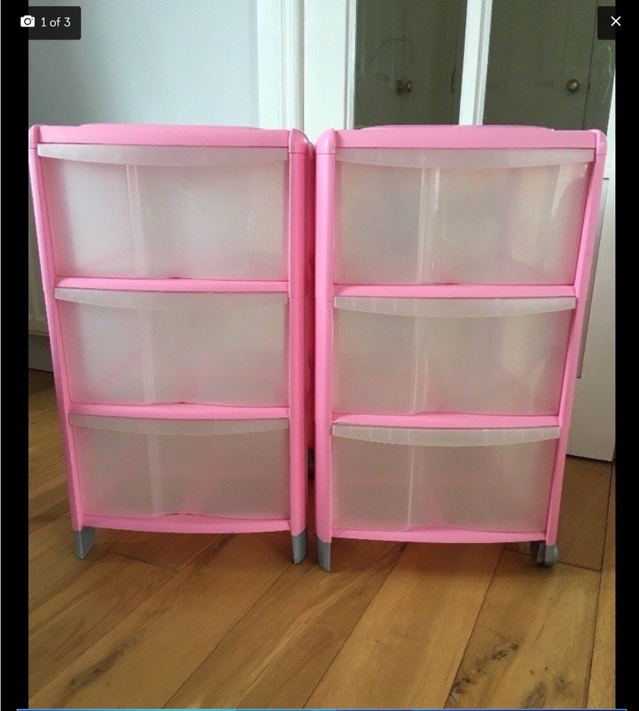Storage Drawers Downpatrick 2 Sets Of Pink
