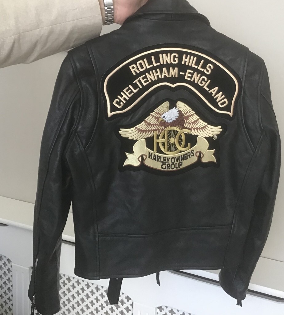 Biker leather jackets (his and hers) with Harley Davidson HOG badge in Cheltenham