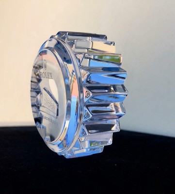 ROLEX BASEL WORLD 2013 GLASS CORONET CRYSTAL COLLECTIBLE DISPLAY PAPERWEIGHT