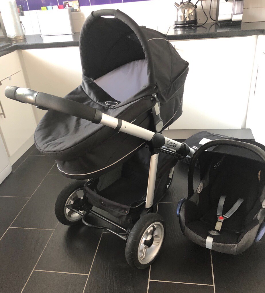 iCandy Apple Pram Carrycot, Car Seat & Accesories inc 2 x raincovers