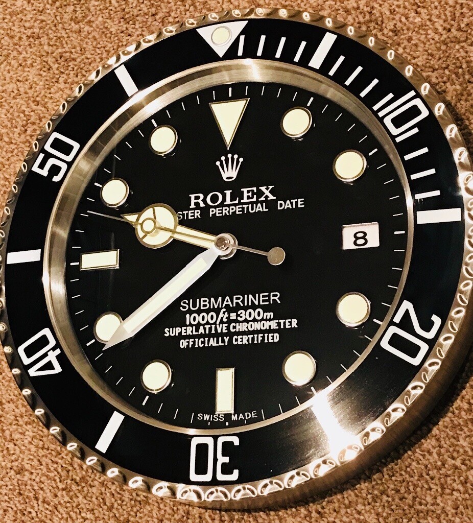 Rolex wall clock, Large metal clocks, Top quality in Bradford, West
